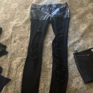 R13 distressed chaps